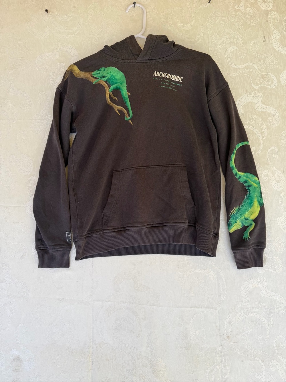 abercrombie kids Gray Relaxed Fit Hoodie 13/14